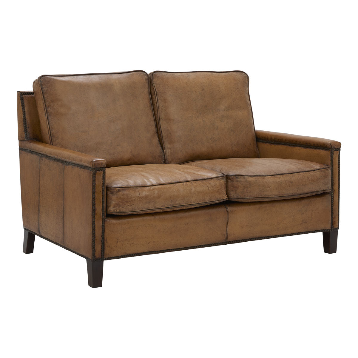 Keswick Two-Seater Sofa in Antique Buffalo Leather
