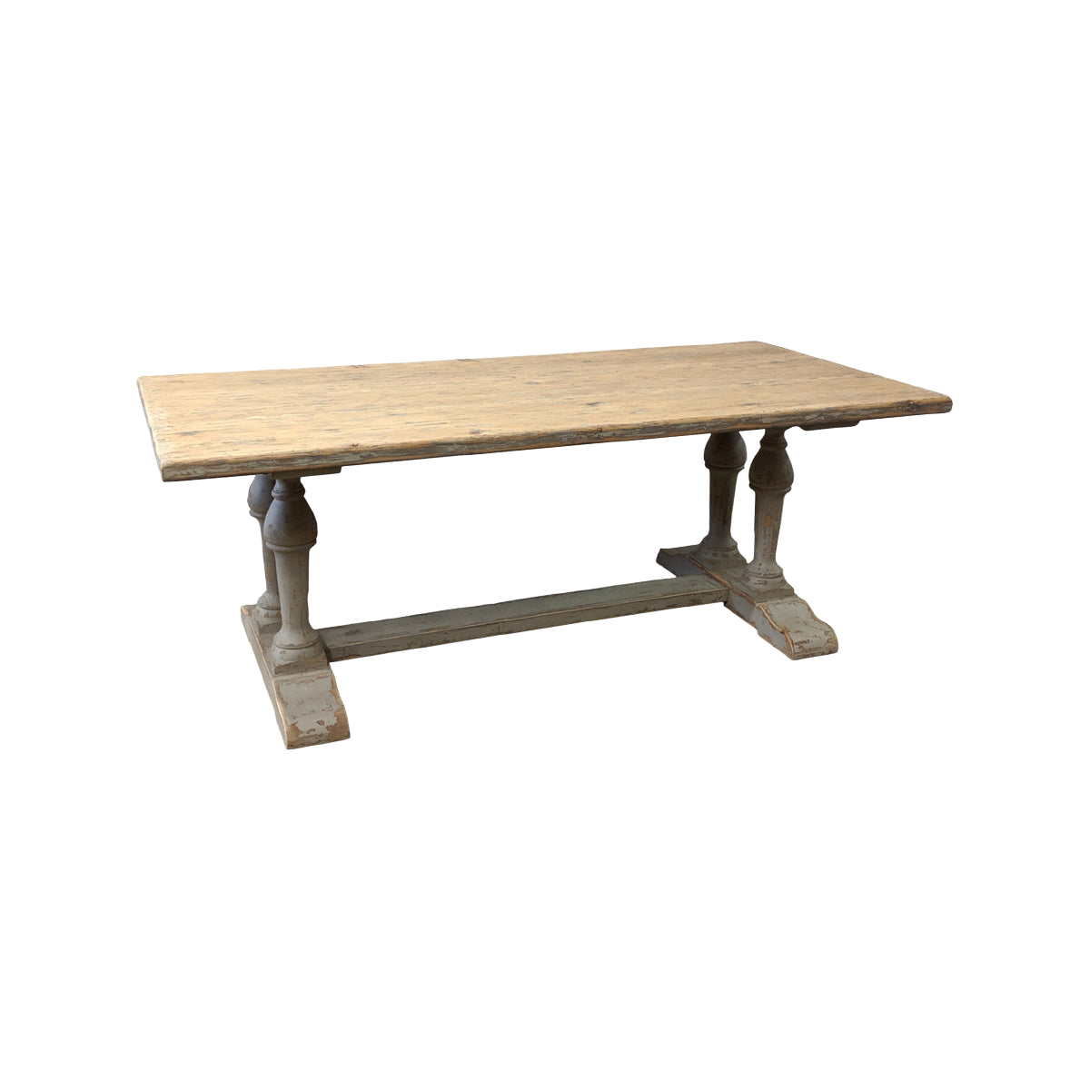 Rustic Dining Table with Pine Top