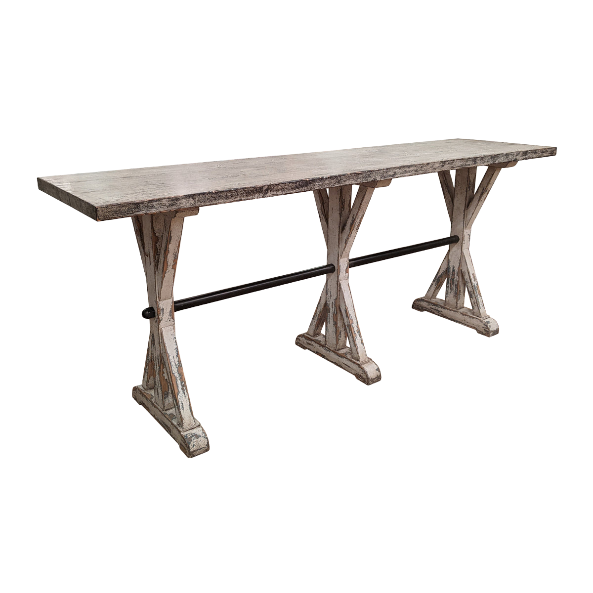 Distressed Bar Height Table