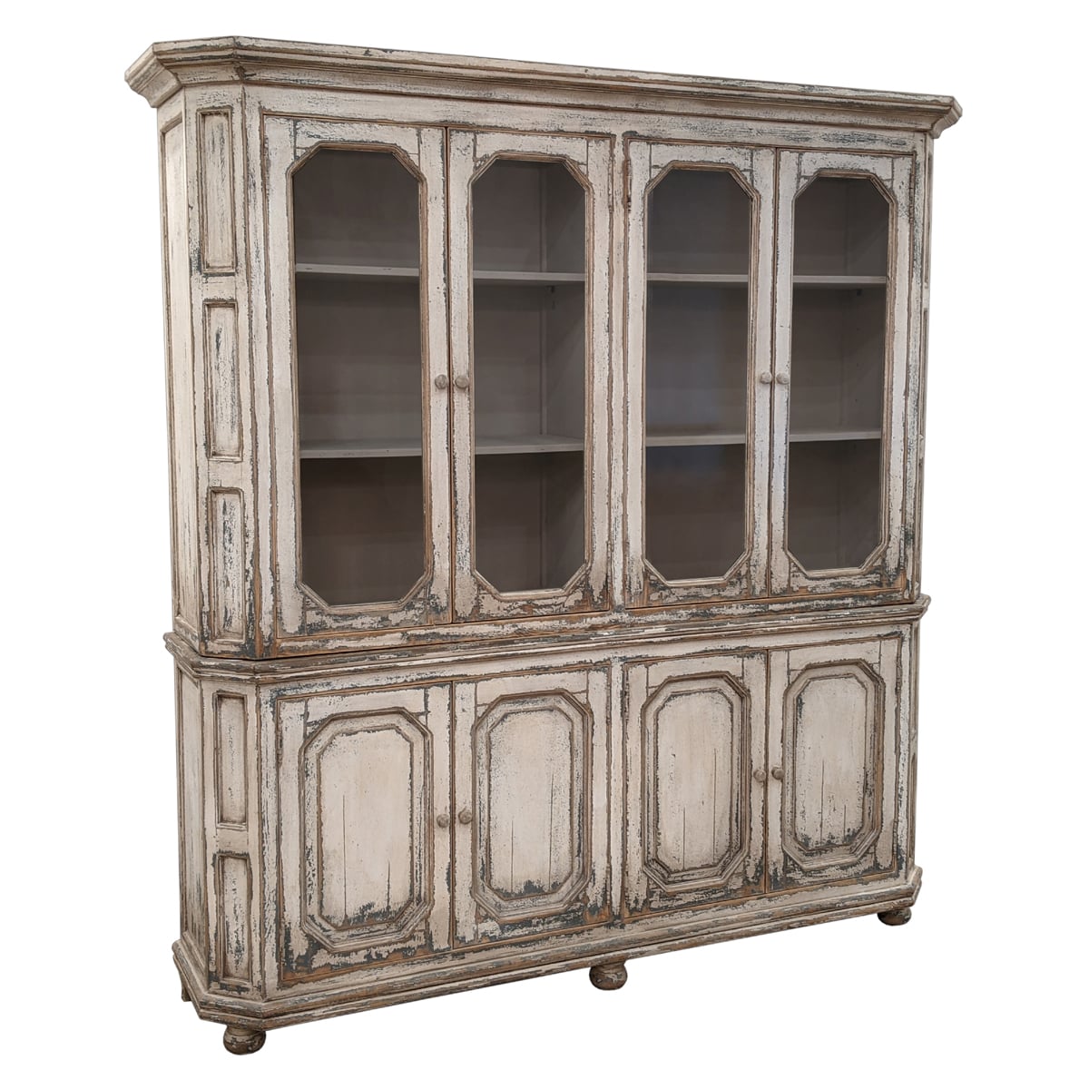 Large Cabinet with Glass and Panel Doors