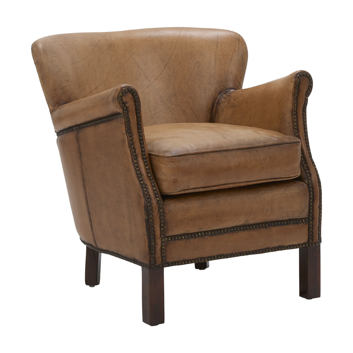 Cardiff Armchair in Antique Buffalo Leather