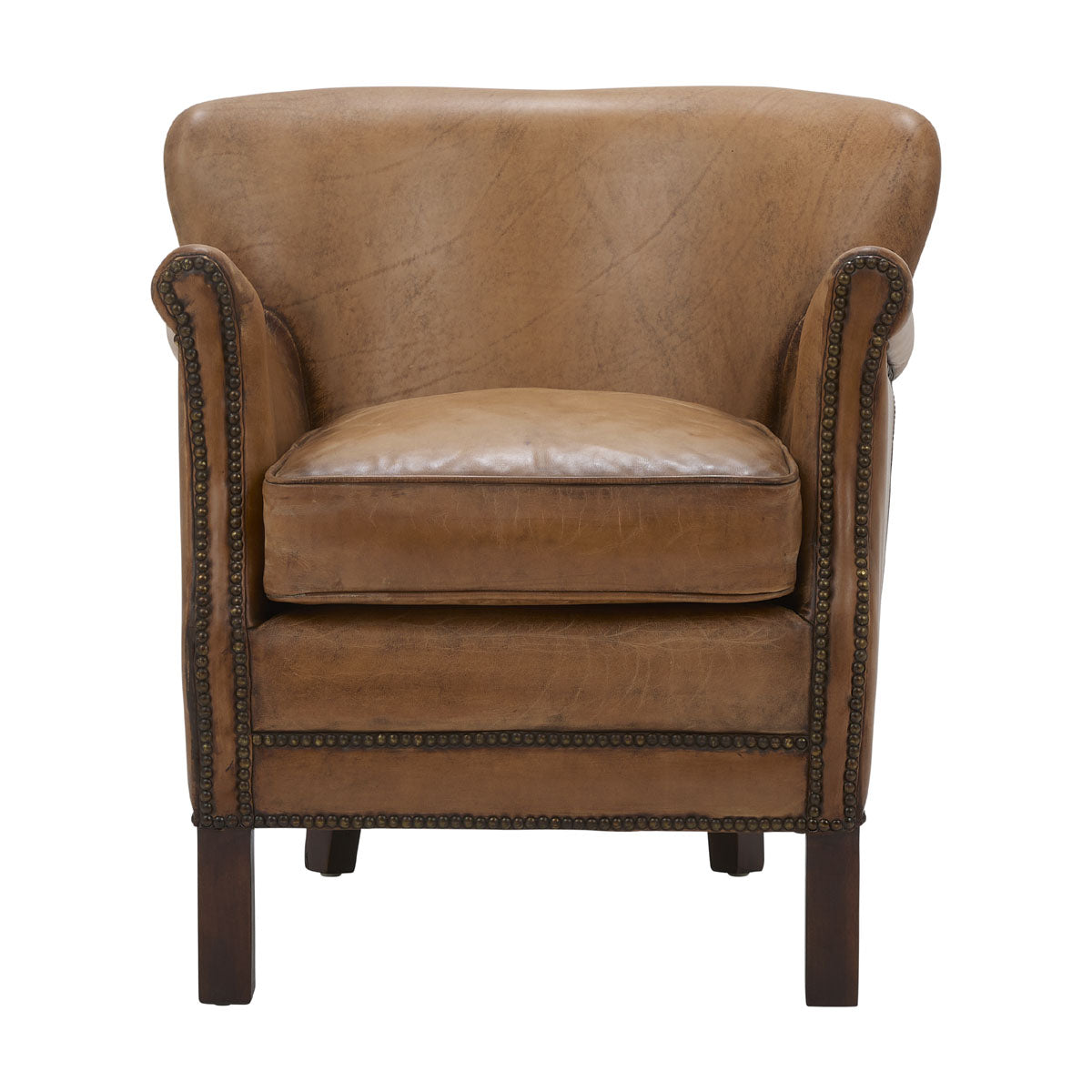 Cardiff Armchair in Antique Buffalo Leather