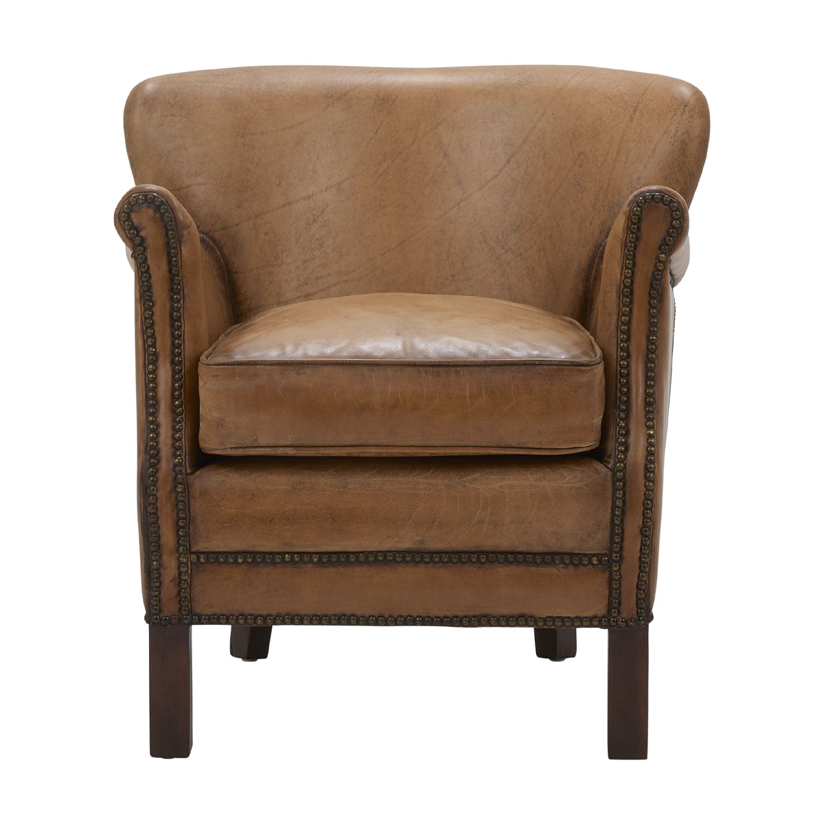 Cardiff Armchair in Antiqued Buffalo