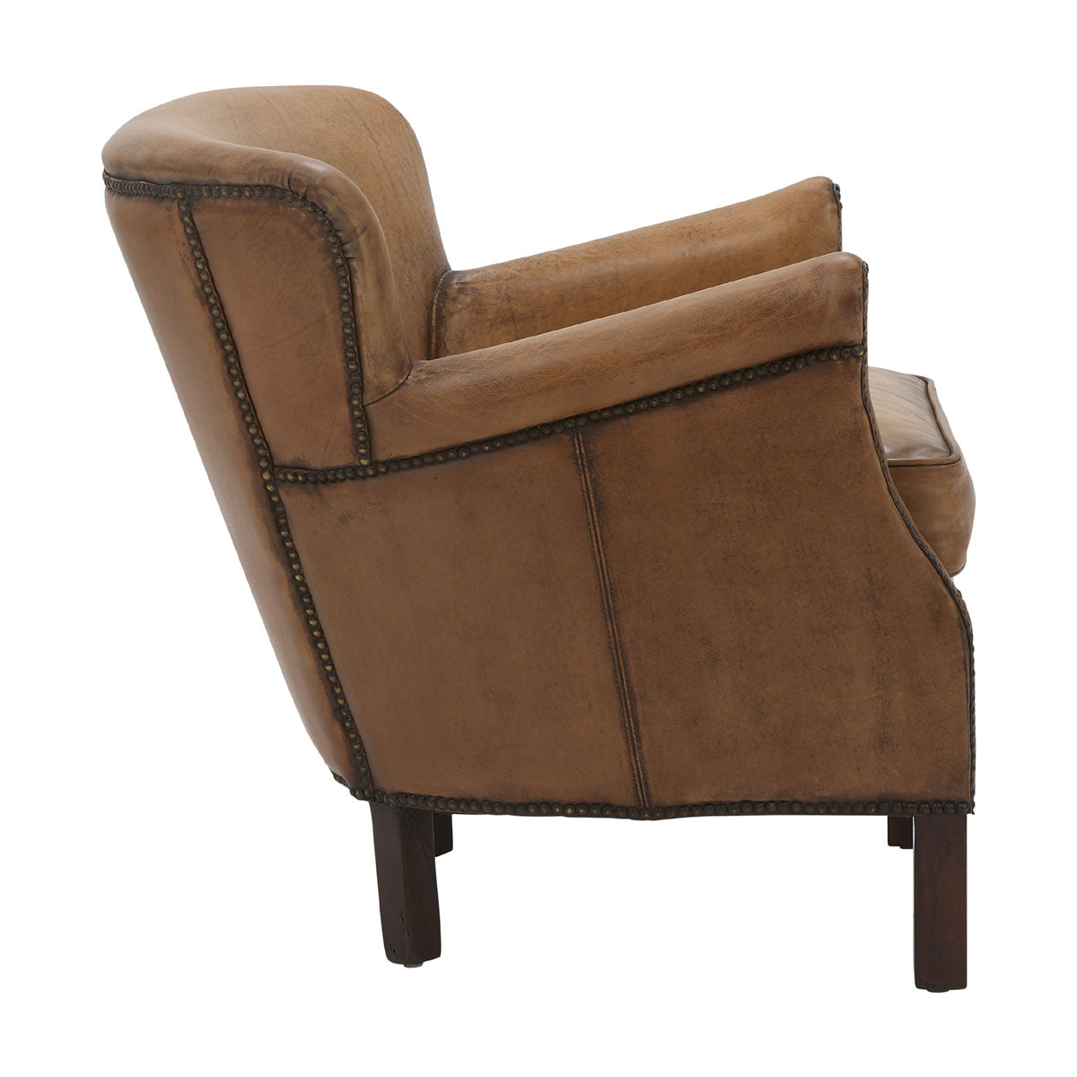 Cardiff Armchair in Antique Buffalo Leather