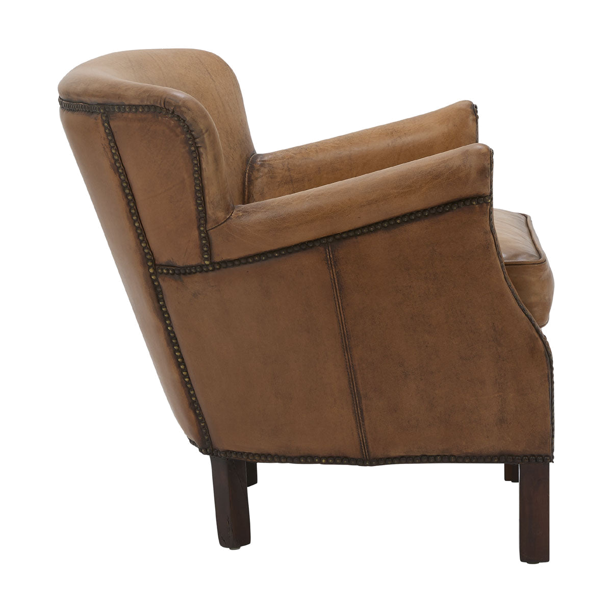 Cardiff Armchair in Antiqued Buffalo