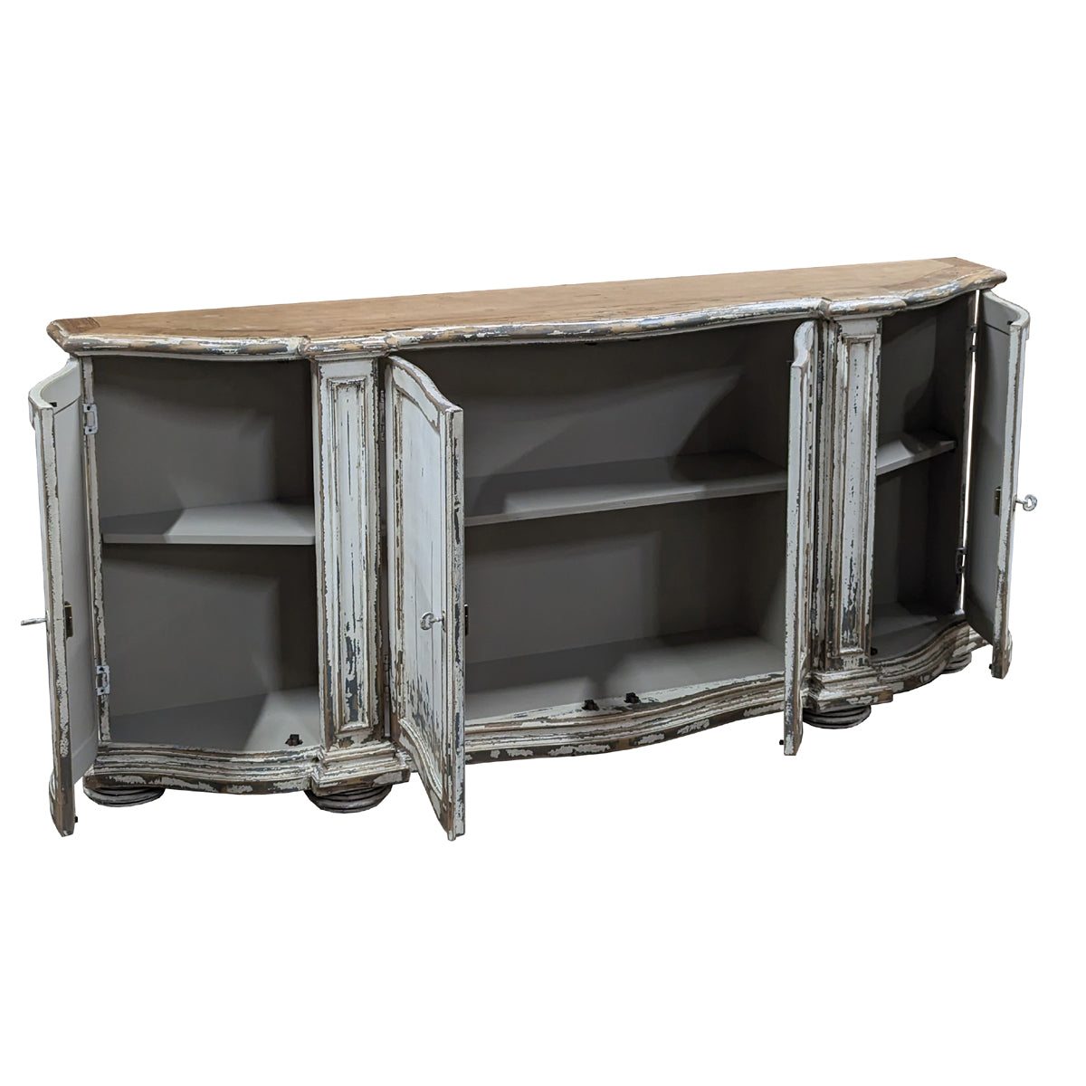 Ashford reclaimed pine sideboard with paneled doors