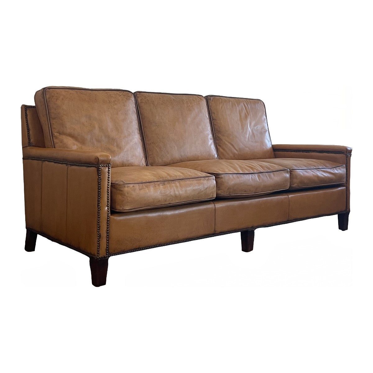 Keswick Three-Seater Sofa in Antique Buffalo Leather