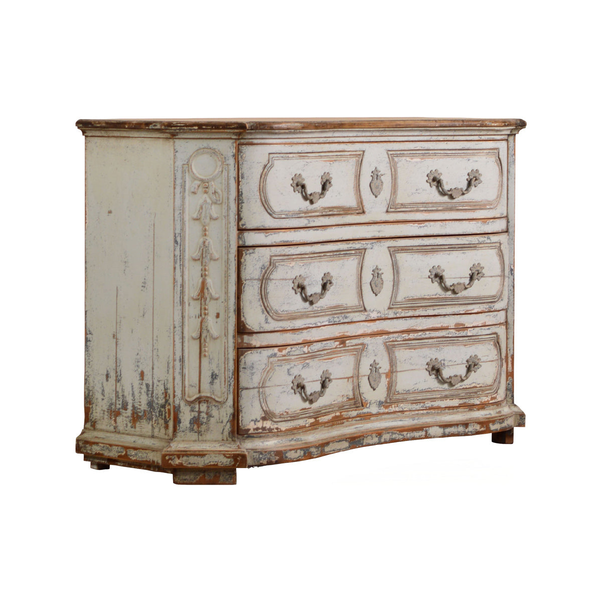 Antique Chest in Distressed Walnut