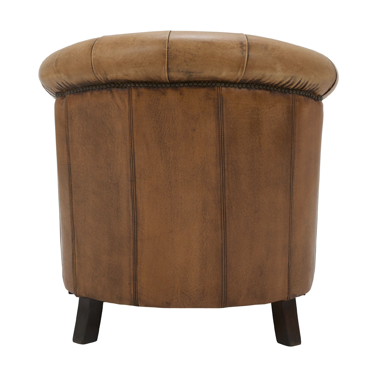 Burton Tufted Club Chair in Antique Buffalo Leather