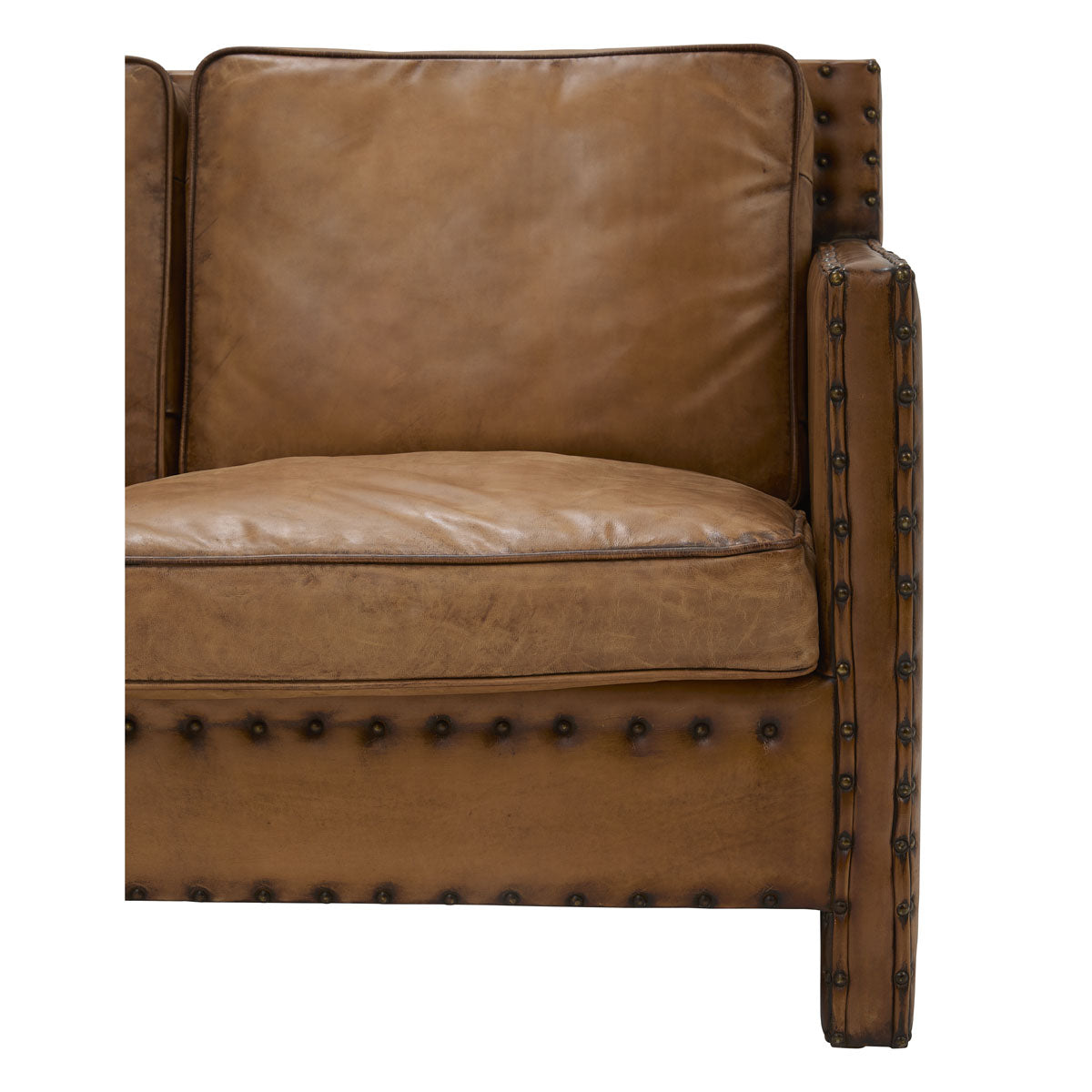 Broadford Two-Seater Sofa in Antique Buffalo Leather