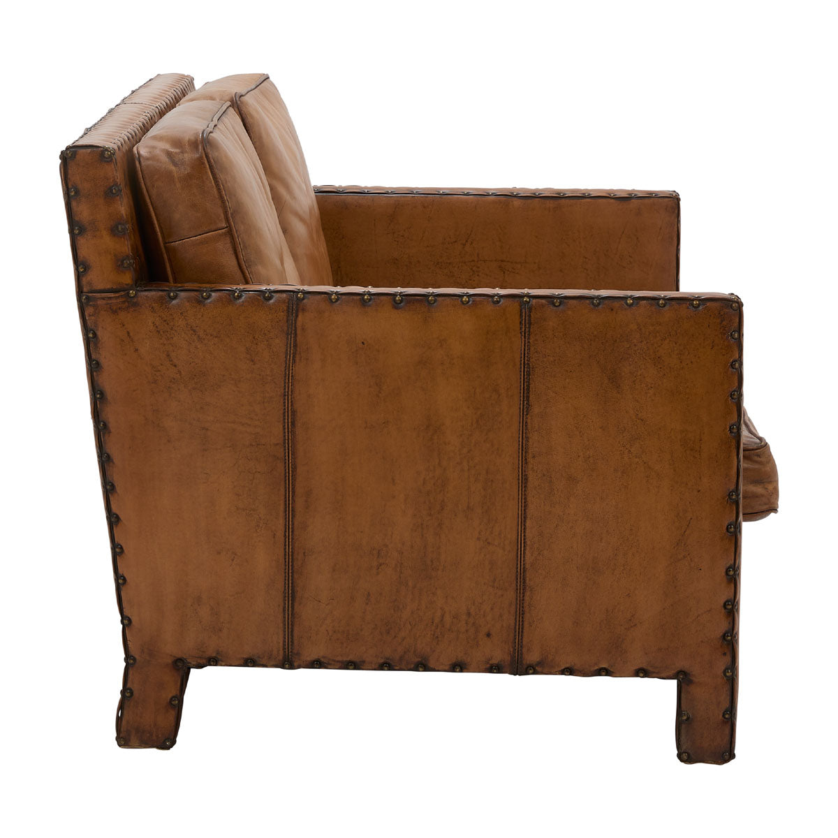 Broadford Two-Seater Sofa in Antique Buffalo Leather