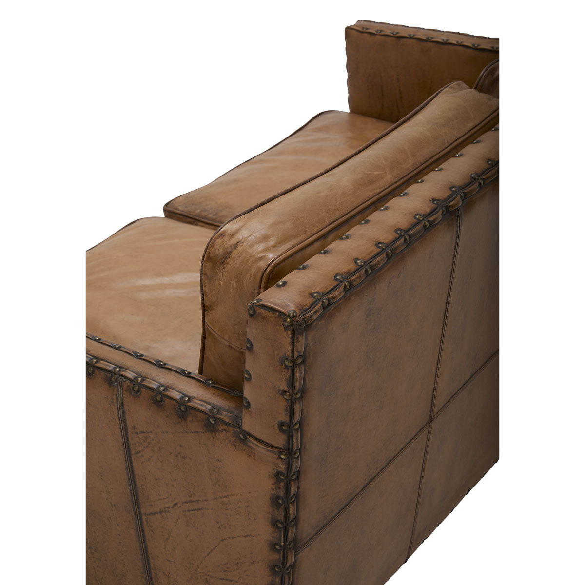 Broadford Two-Seater Sofa in Antique Buffalo Leather