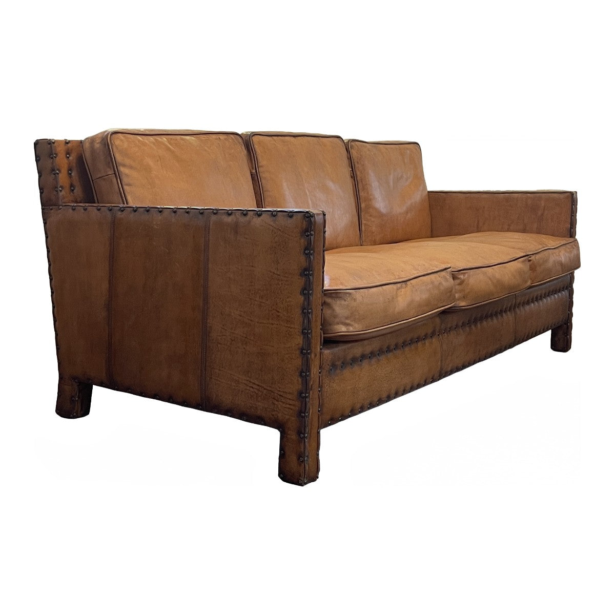 Broadford Three-Seater Sofa in Antique Buffalo Leather