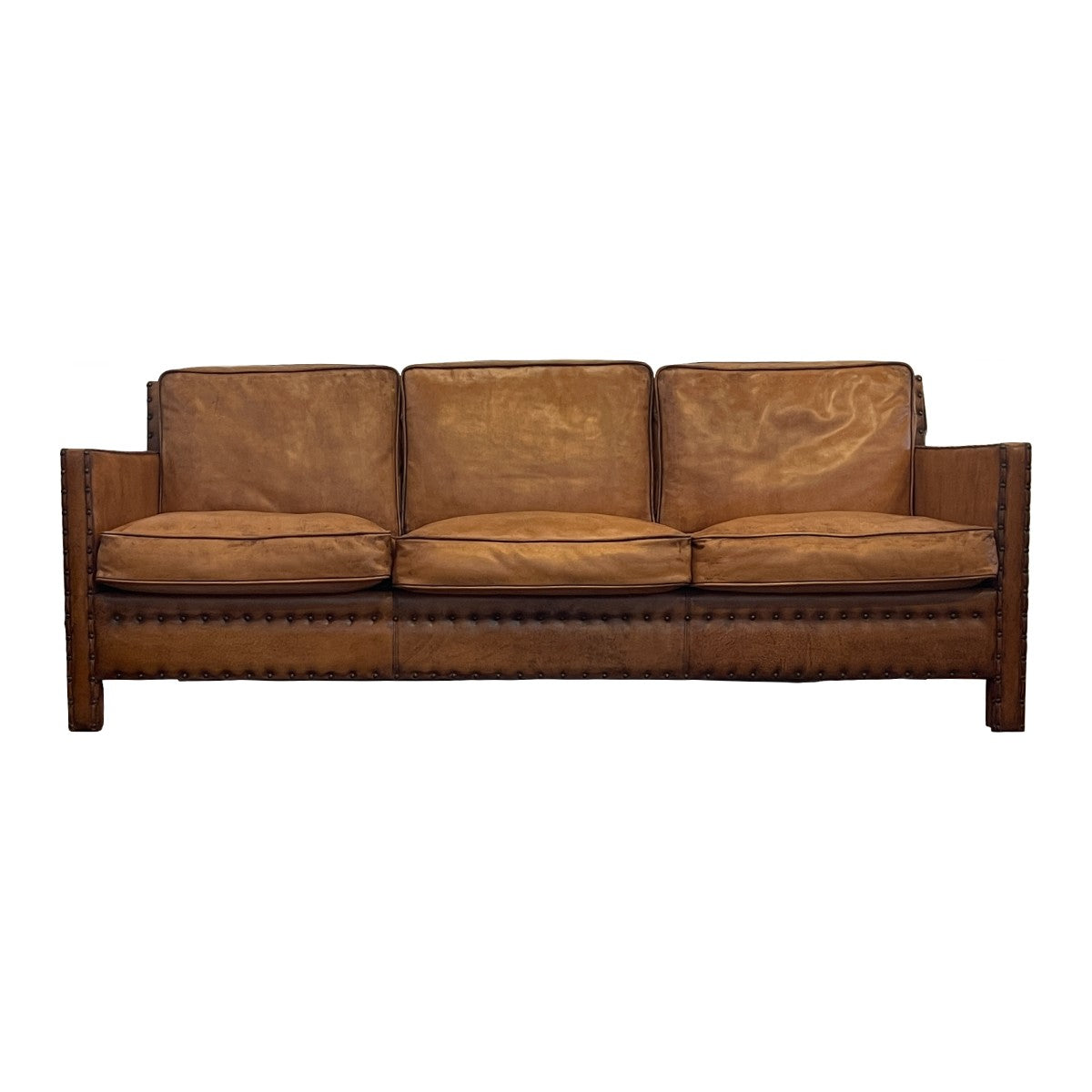 Broadford Three-Seater Sofa in Antique Buffalo Leather