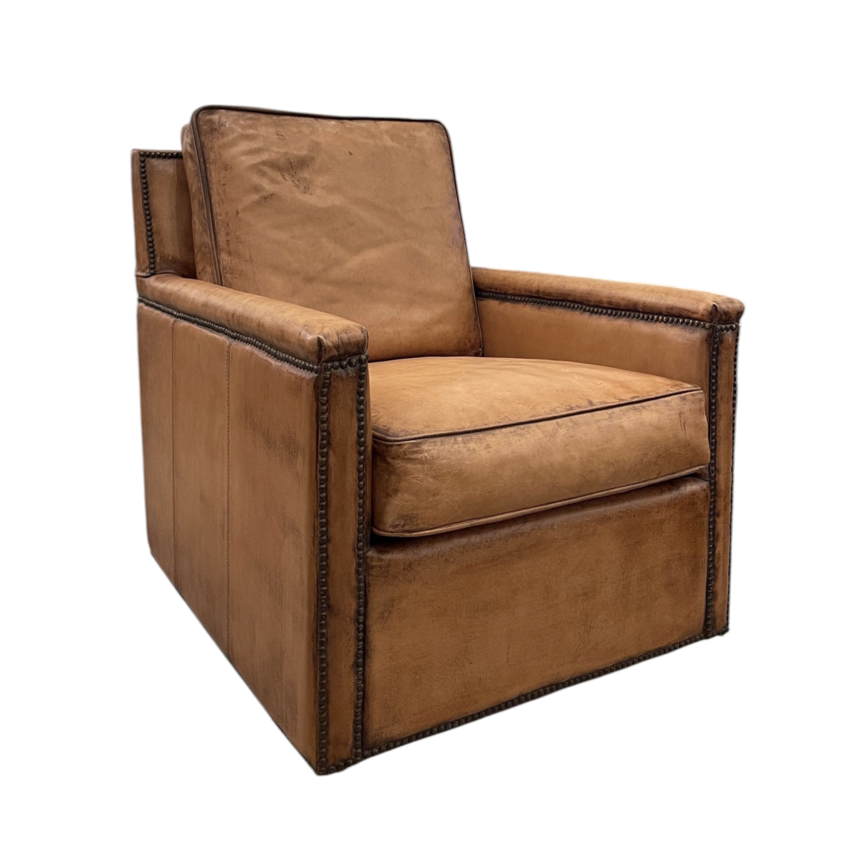 Keswick Swivel Chair in Antique Buffalo