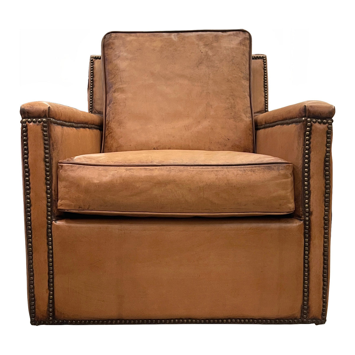 Keswick Swivel Chair in Antique Buffalo Leather