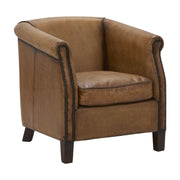 Bourgogne Armchair in Antique Buffalo Leather