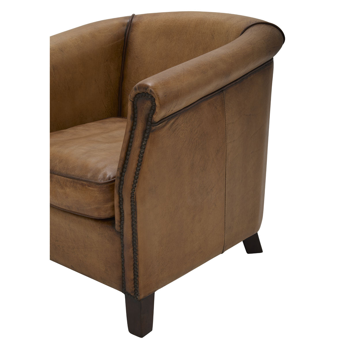 Bourgogne Armchair in Antiqued Buffalo