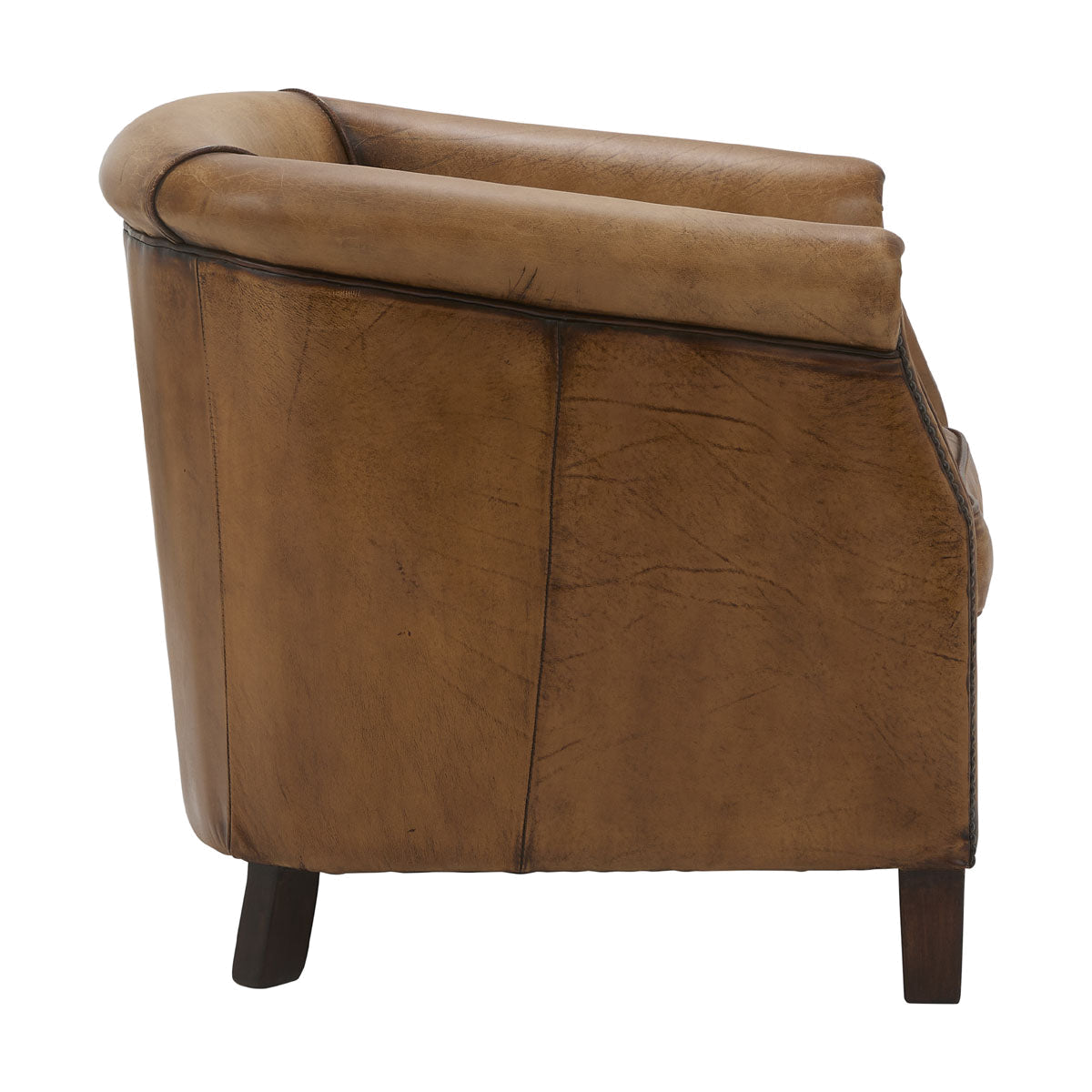 Bourgogne Armchair in Antiqued Buffalo