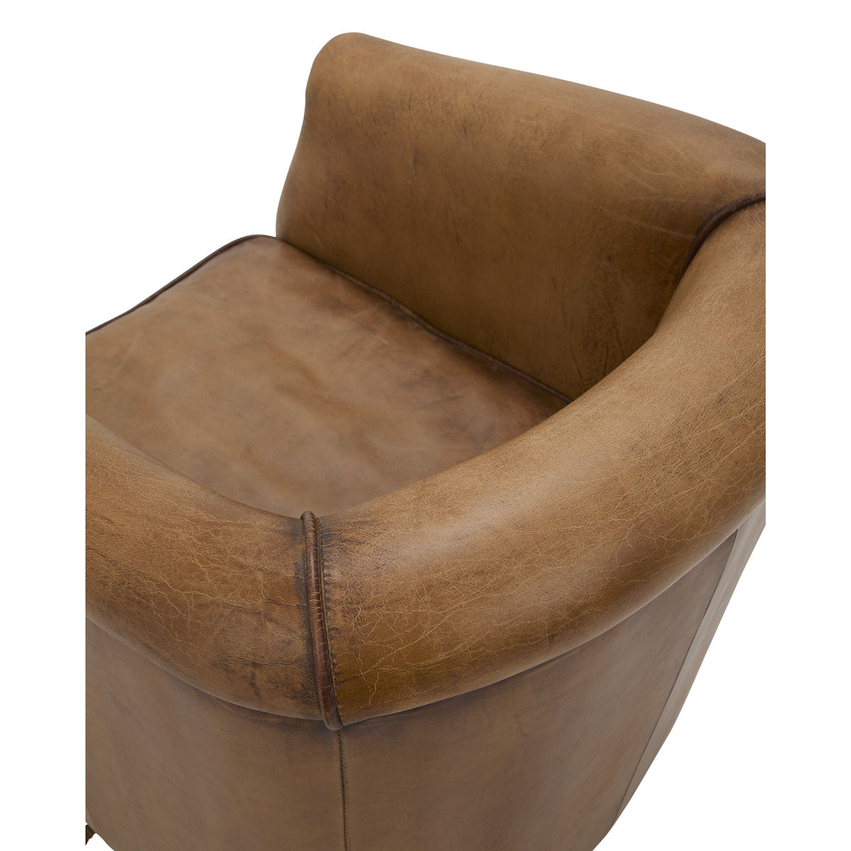 Bourgogne Armchair in Antique Buffalo Leather