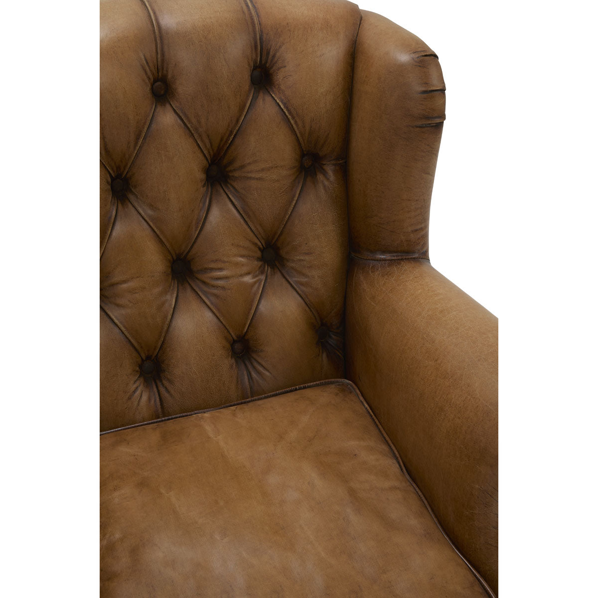 Florence Armchair in Antique Buffalo Leather