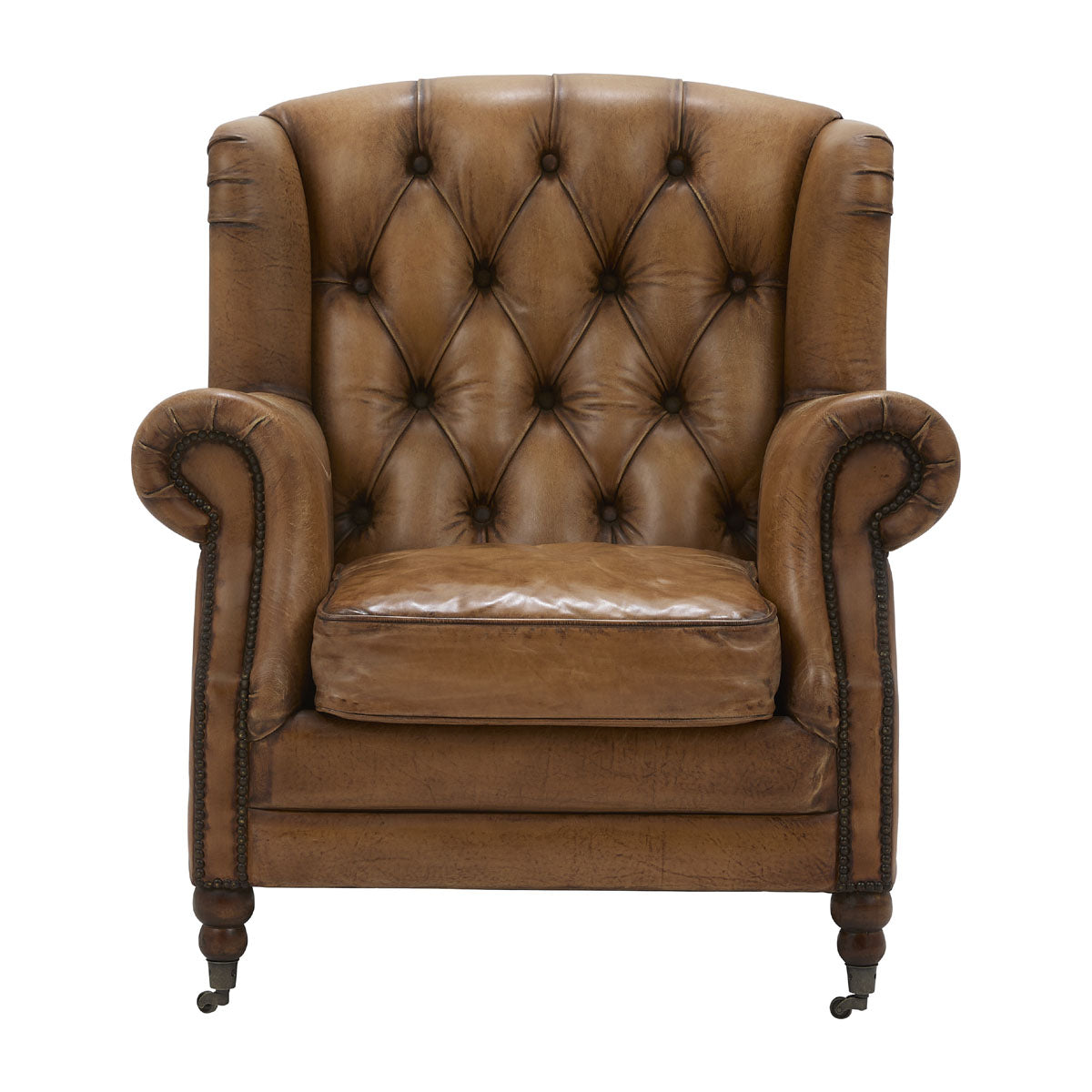 Florence Armchair in Antique Buffalo Leather