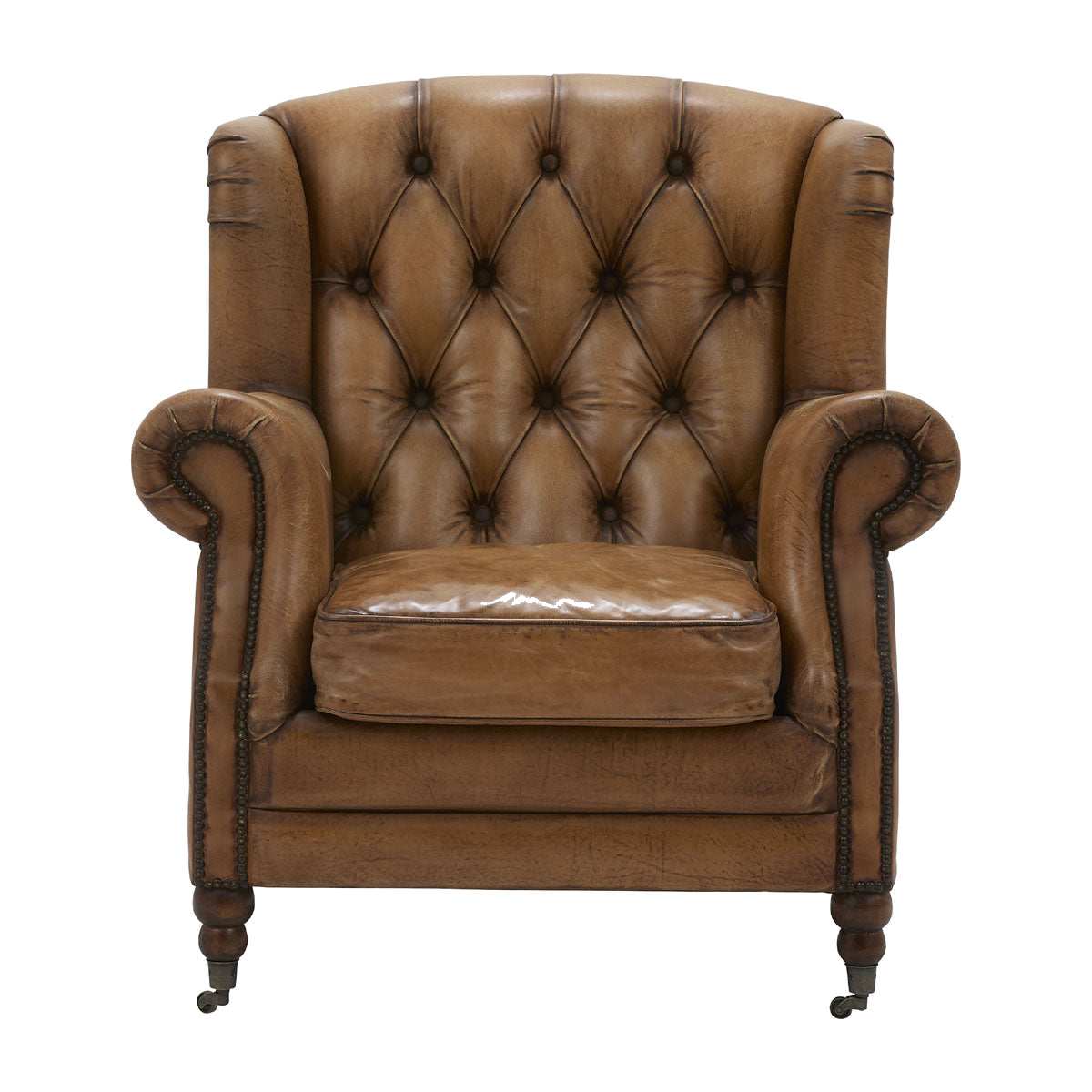 Florence Armchair in Antiqued Buffalo