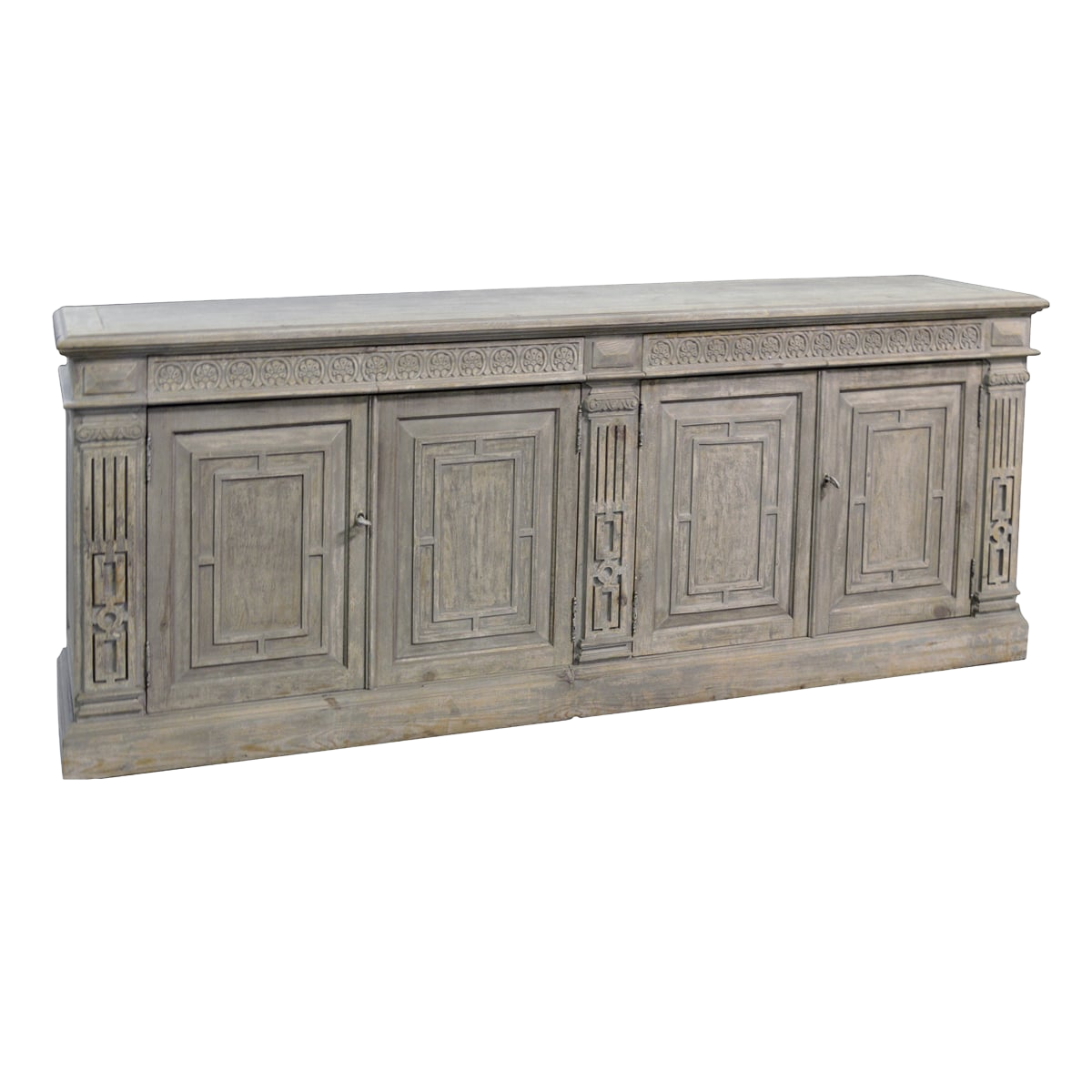 Carved Four Door Four Drawer Sideboard