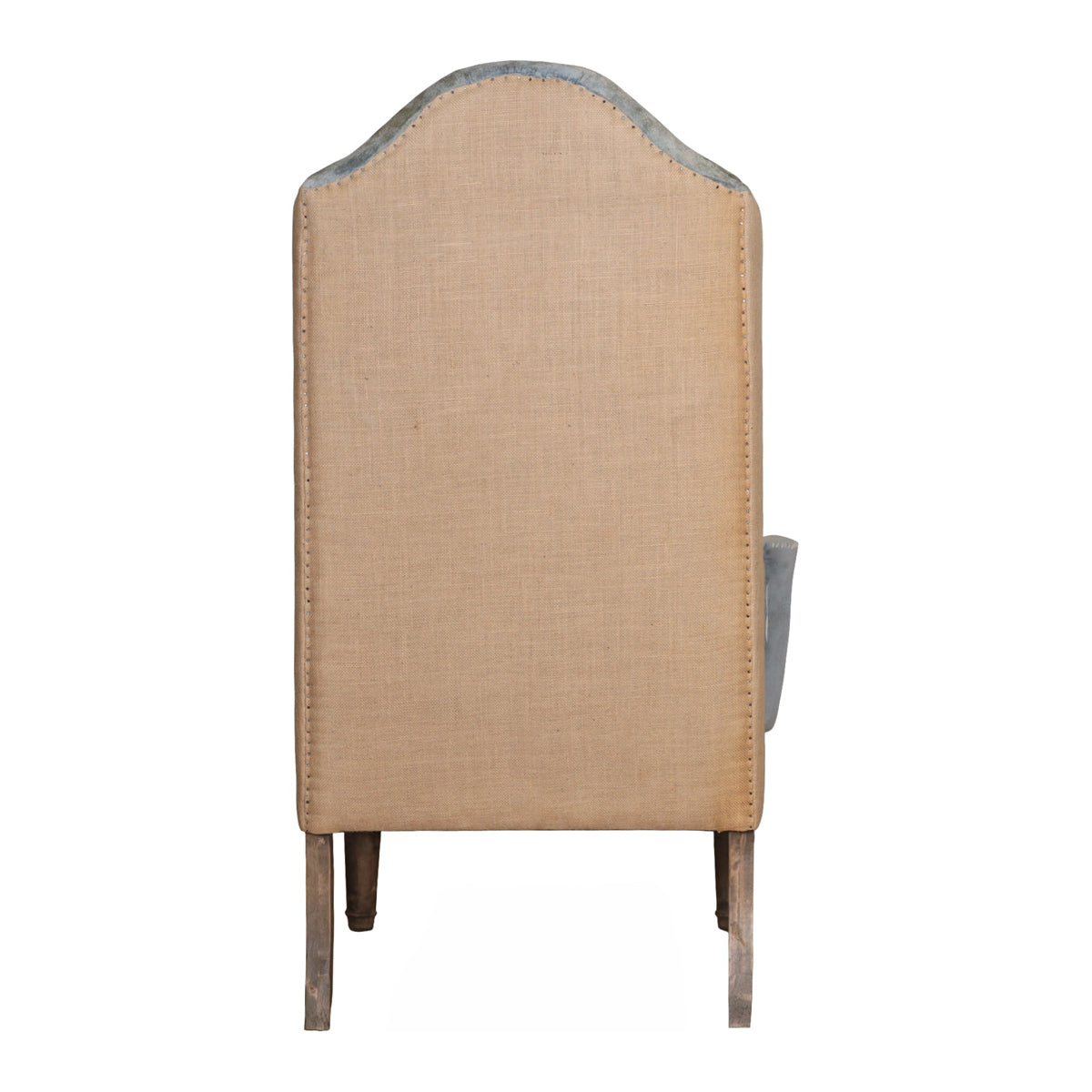 Cheltenham Chair in Blue Velvet and Burlap