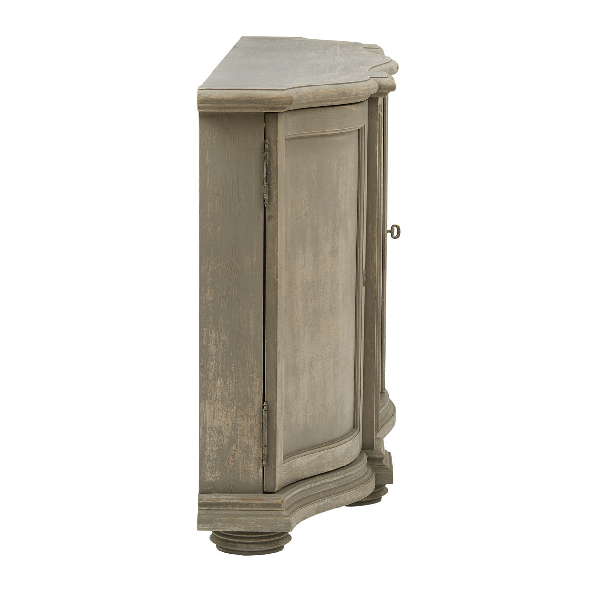 Aspatria reclaimed pine sideboard with paneled doors and a gently contoured profile