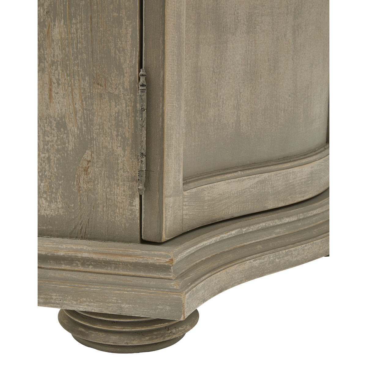 Aspatria reclaimed pine sideboard with paneled doors and a gently contoured profile