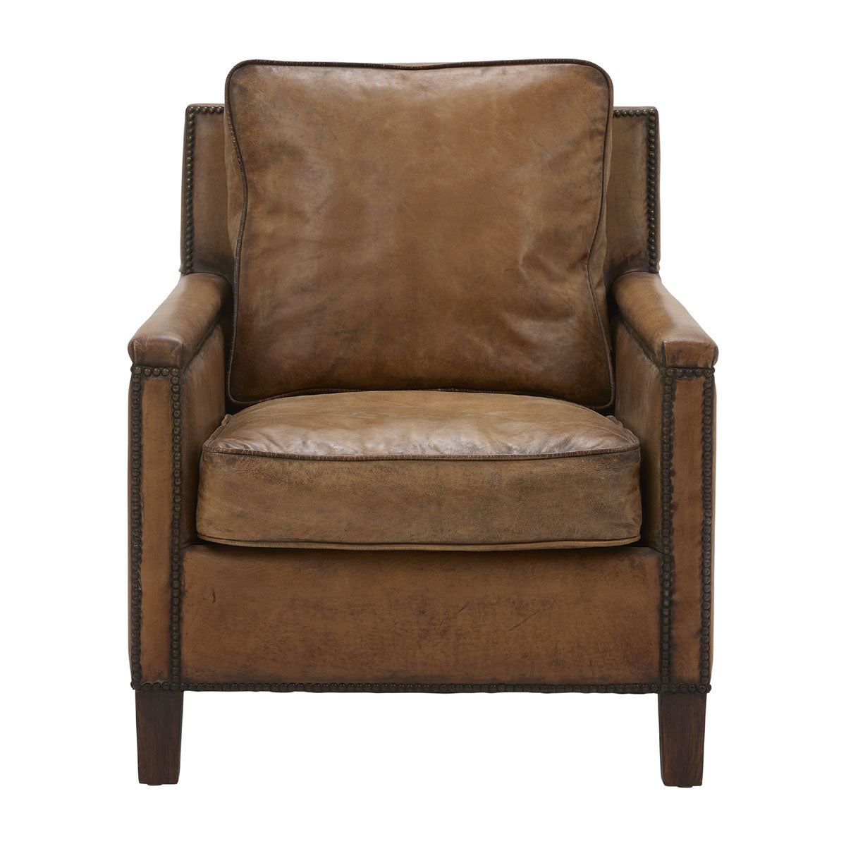 Keswick Club Chair in Antique Buffalo Leather