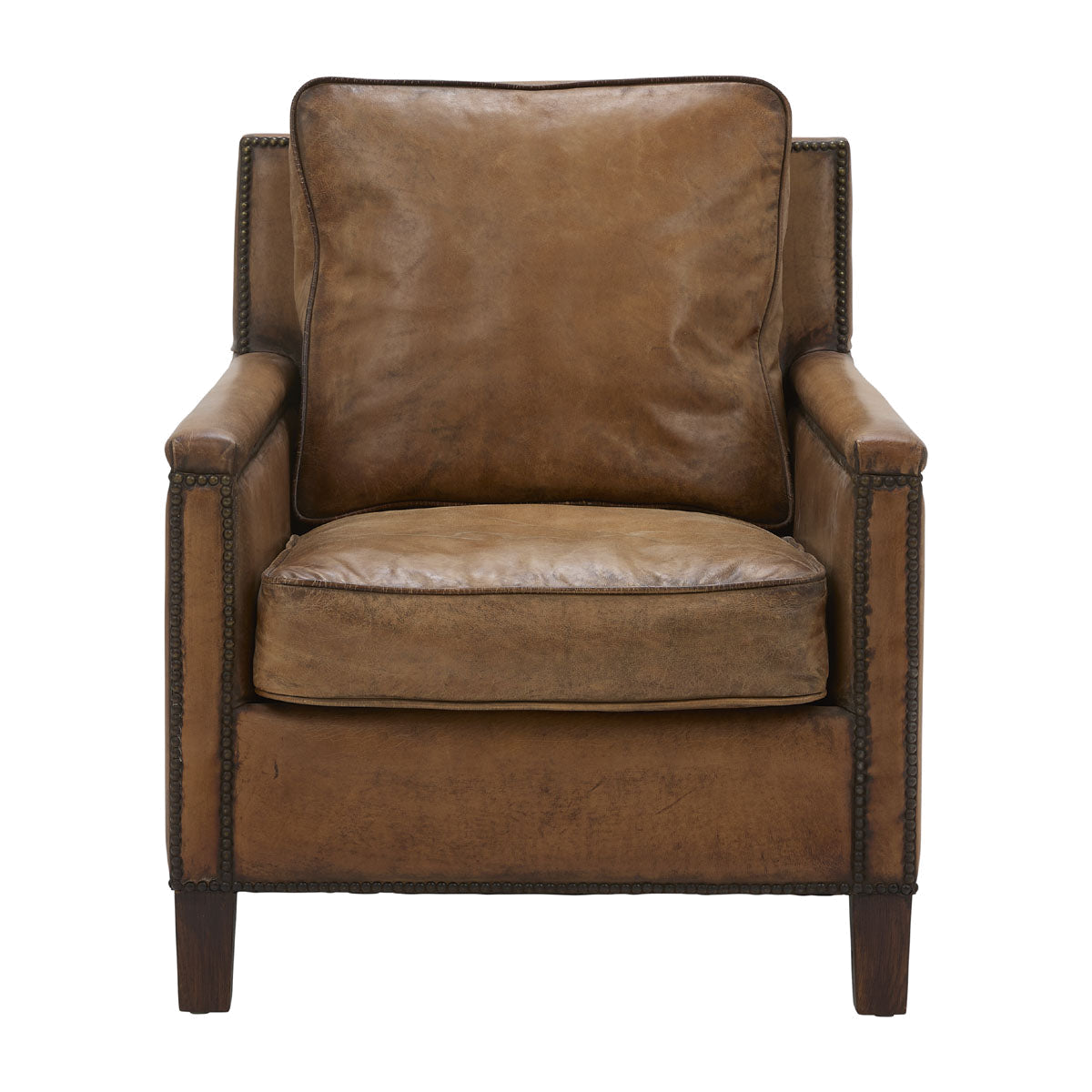 Keswick Club Chair in Antique Buffalo Leather