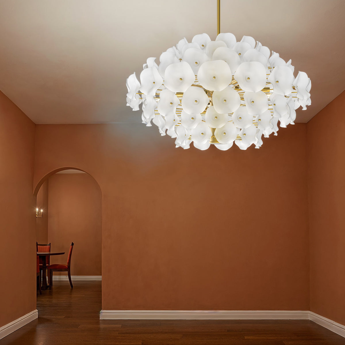 Newman Chandelier in Brass