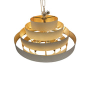 Wynyard chandelier with stepped circular white tiers