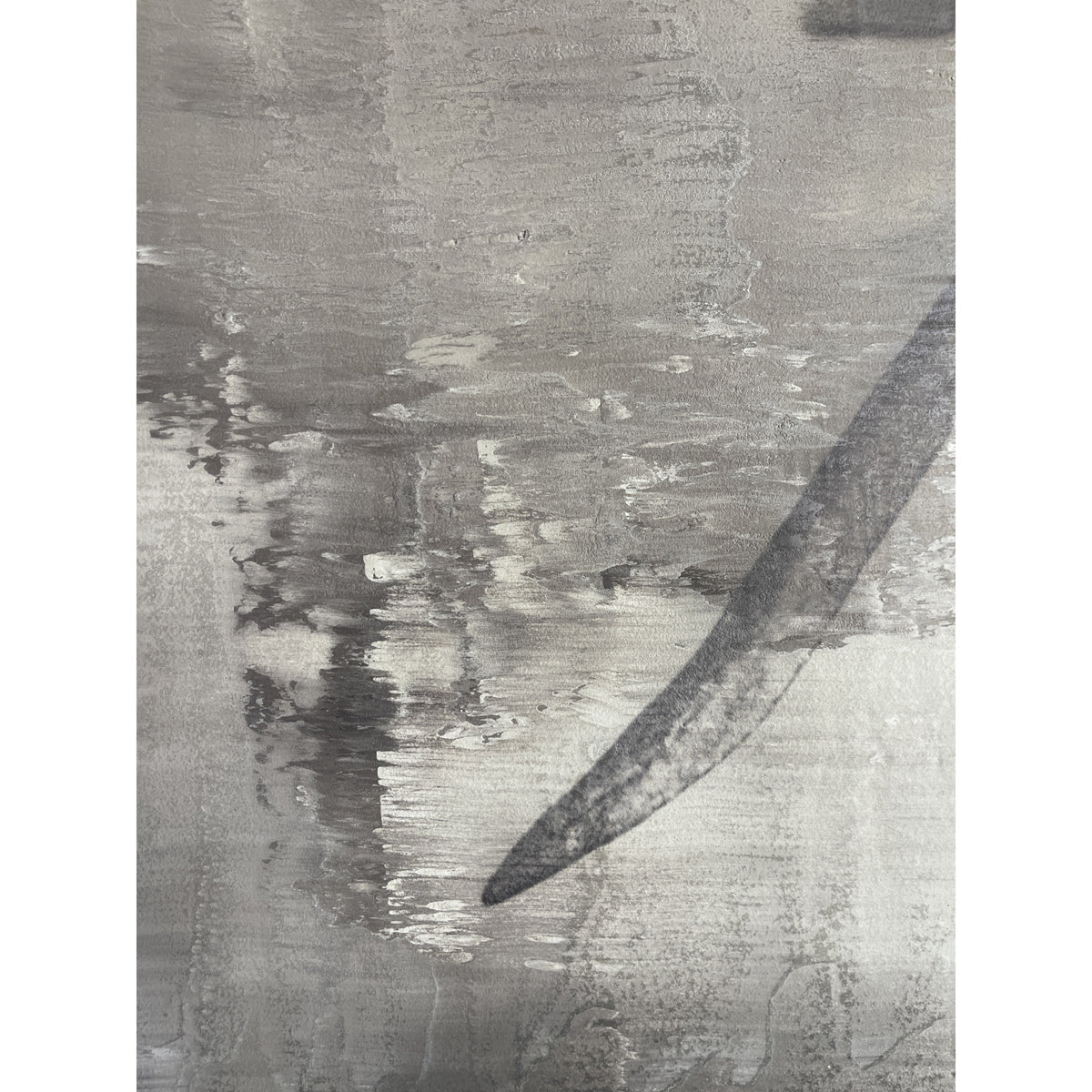 Paired photographic study of a botanical bud on two concrete panels