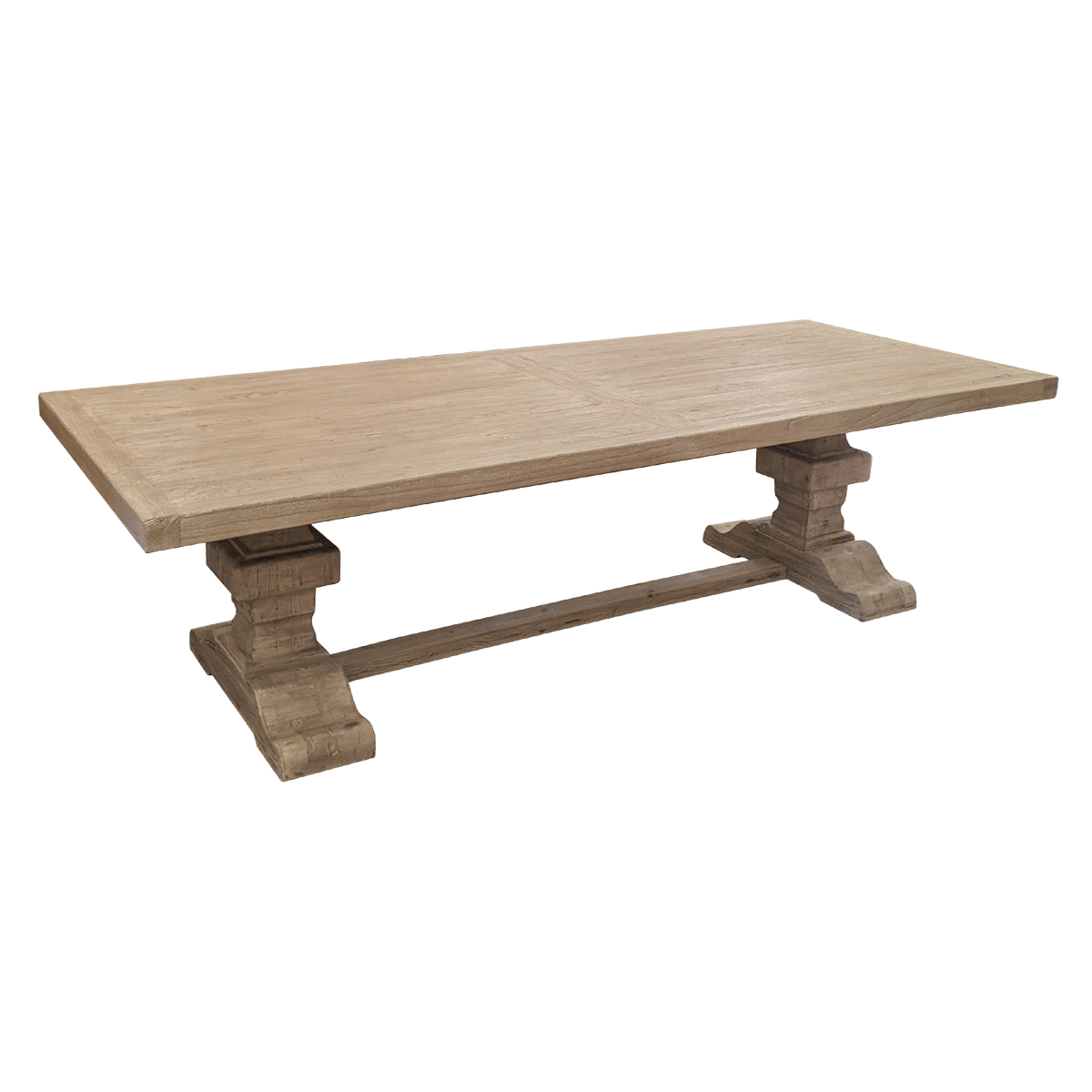 Bleached Old Elm Dining Table Large