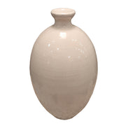 Handmade glazed ceramic jar with an enclosed body