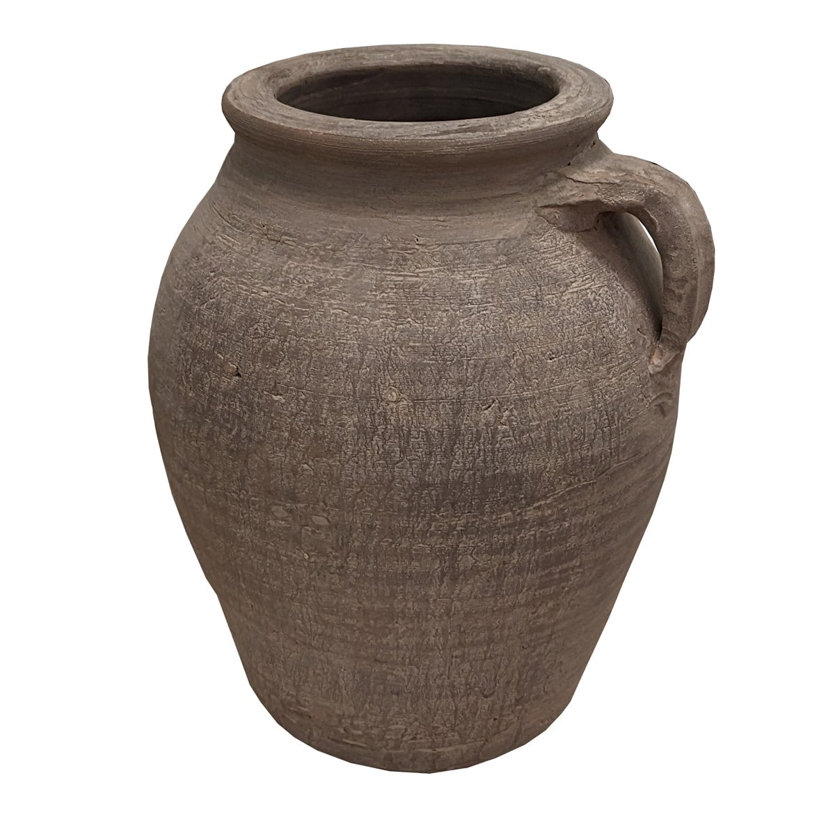 Porcelain pitcher with a rounded body and single handle