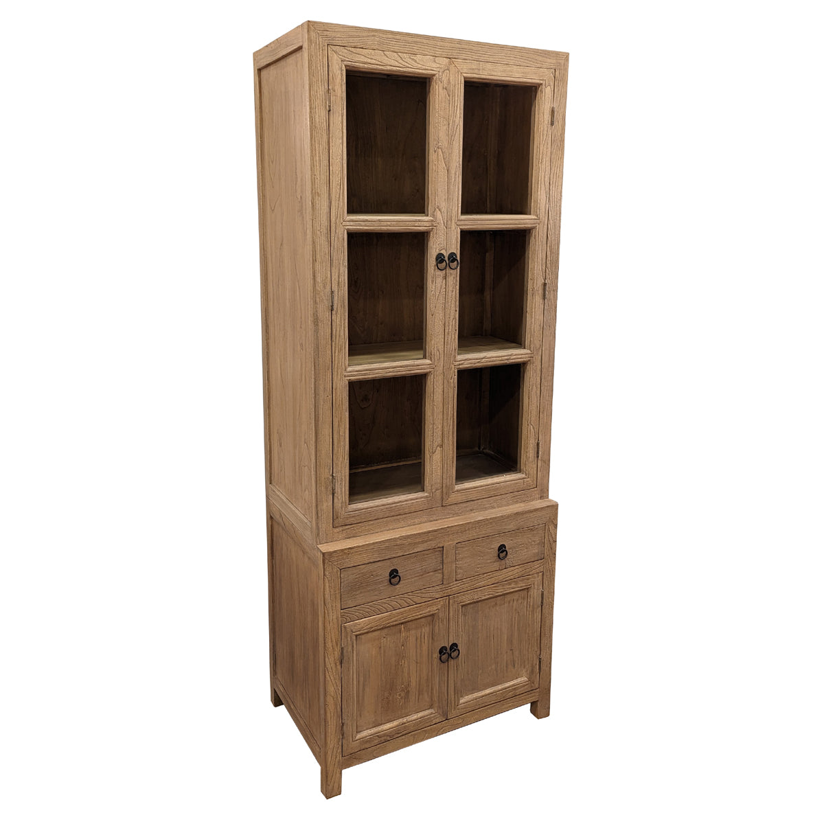 Bleached Elm Cabinet, 4 Door 2 Drawer