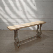 Reclaimed Pine Console with Painted Base