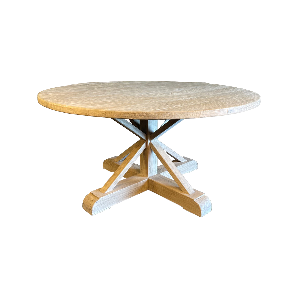Round Dining Table Bleached Elm