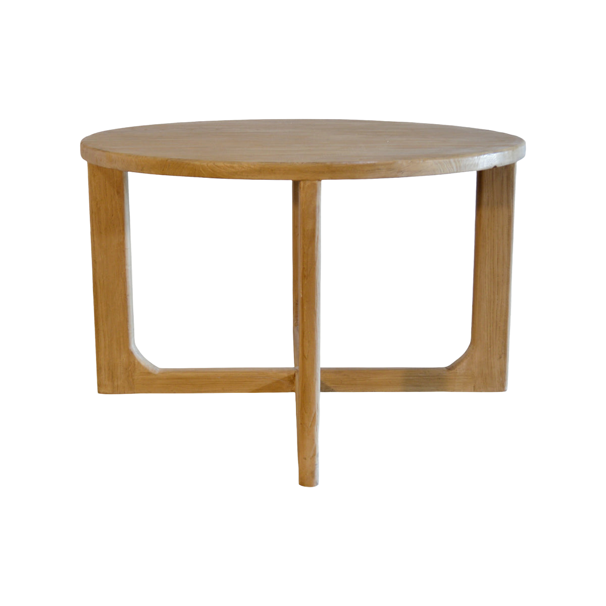 Small Bleached Elm Dining Table w/ Cross
