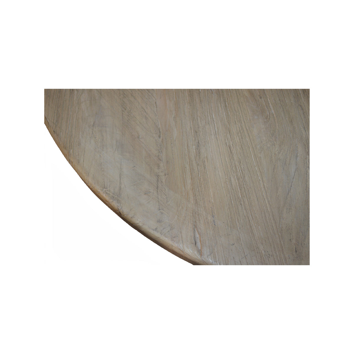 Small bleached elm dining table on a cross base