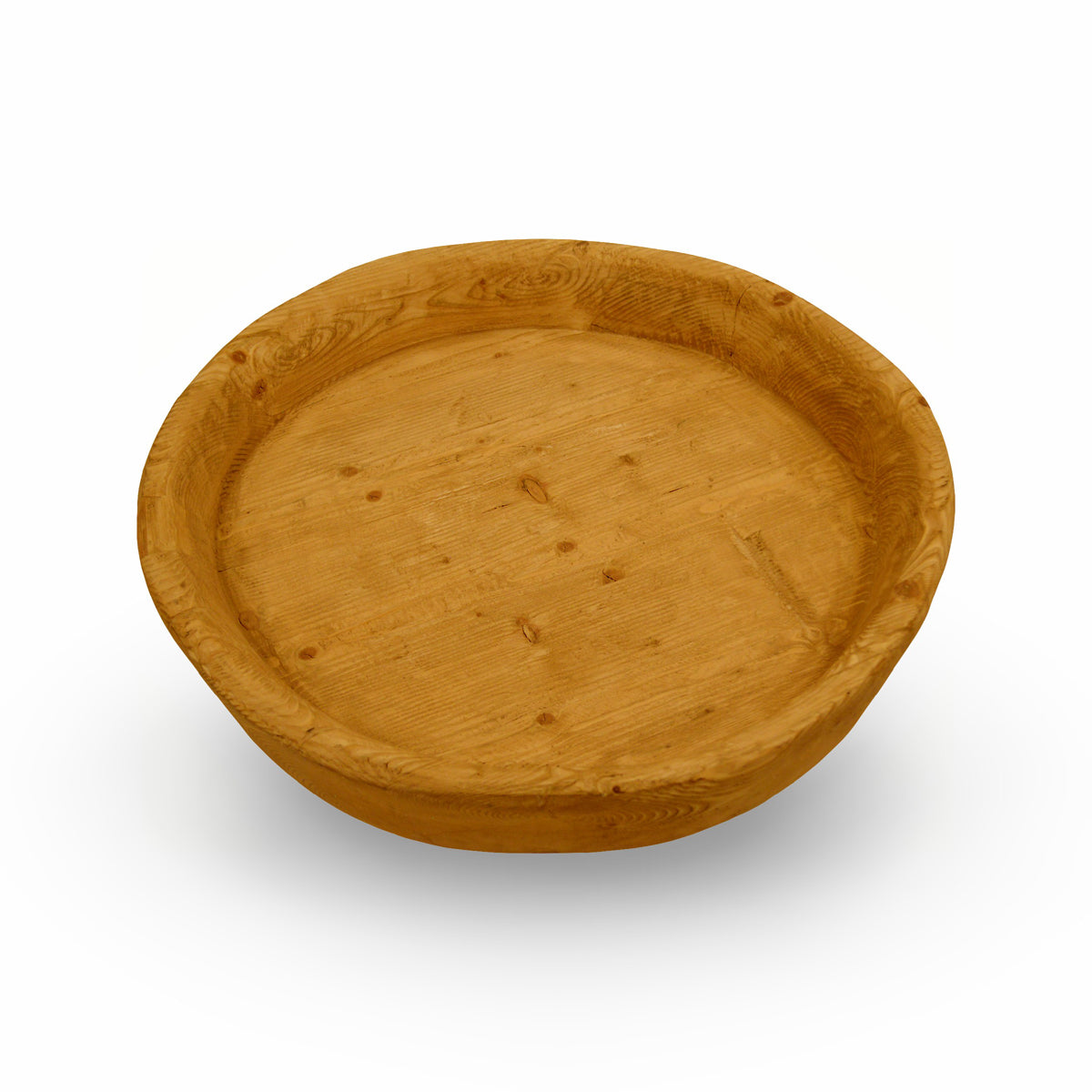 Wide turned bowl in reclaimed bleached elm