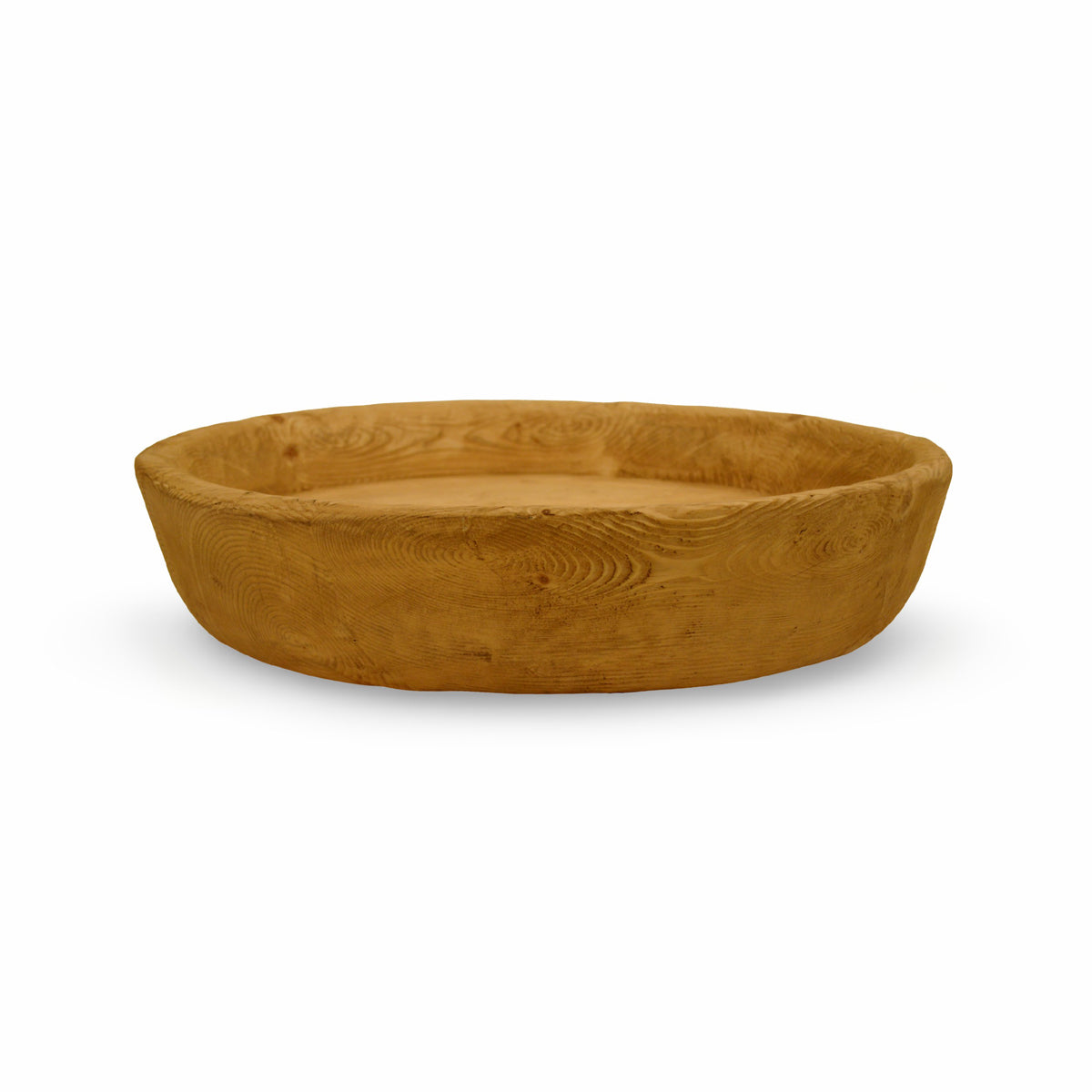 Wide turned bowl in reclaimed bleached elm
