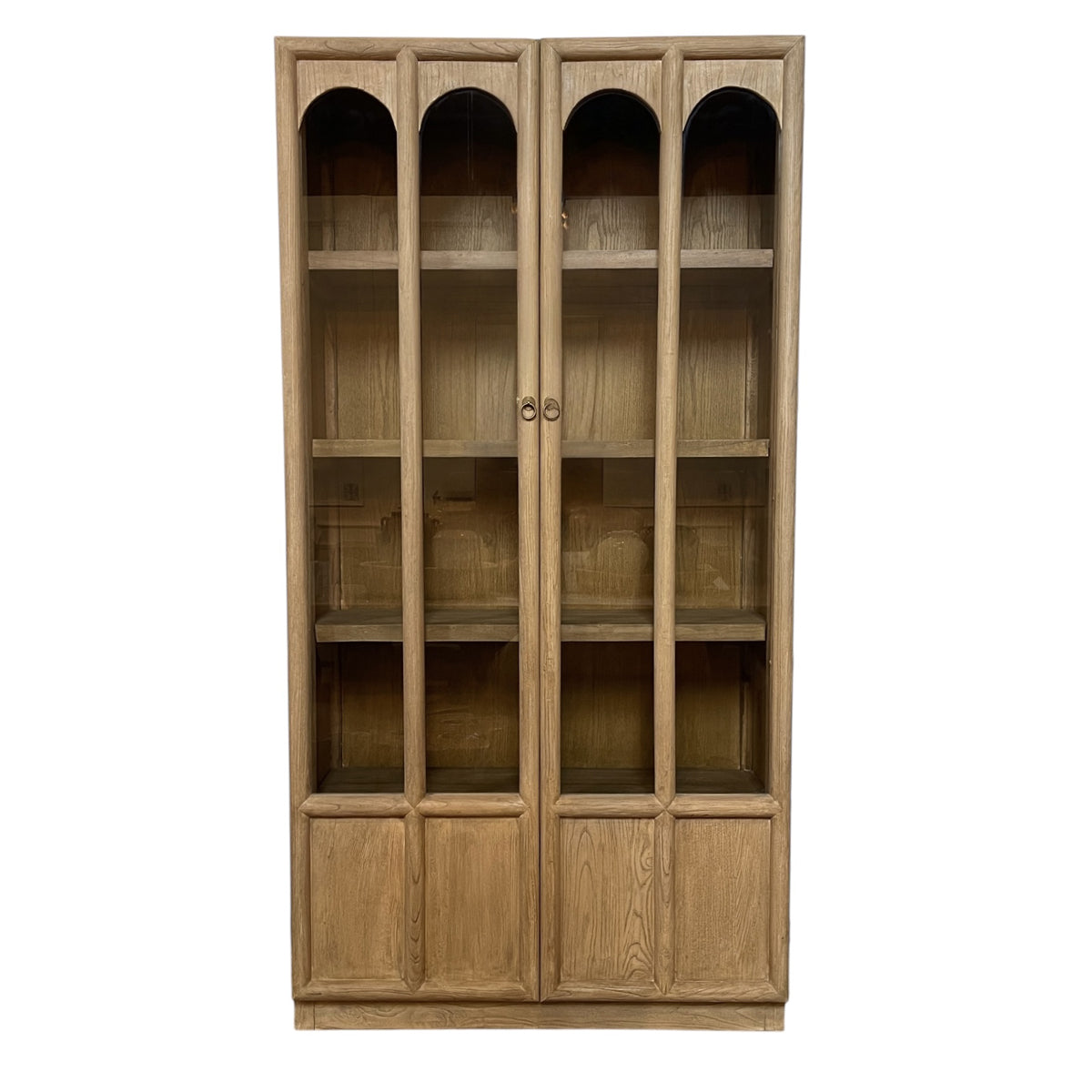 Tall Arched Glass Two Door Cabinet