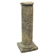 Reclaimed pine architectural column with a square base and capped top
