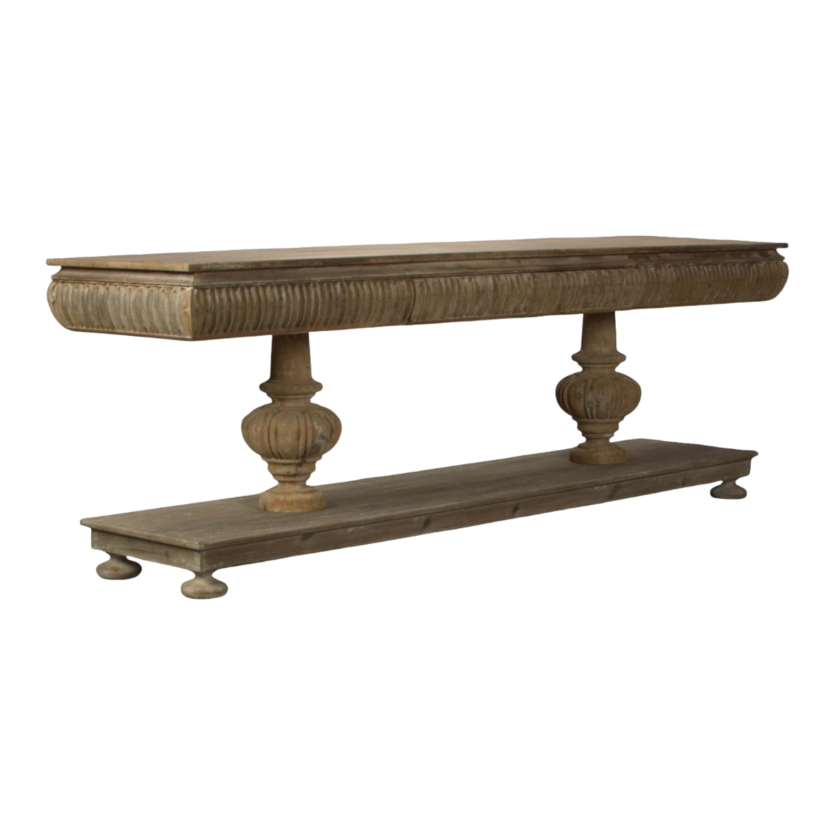Carved Console Table with Drawers