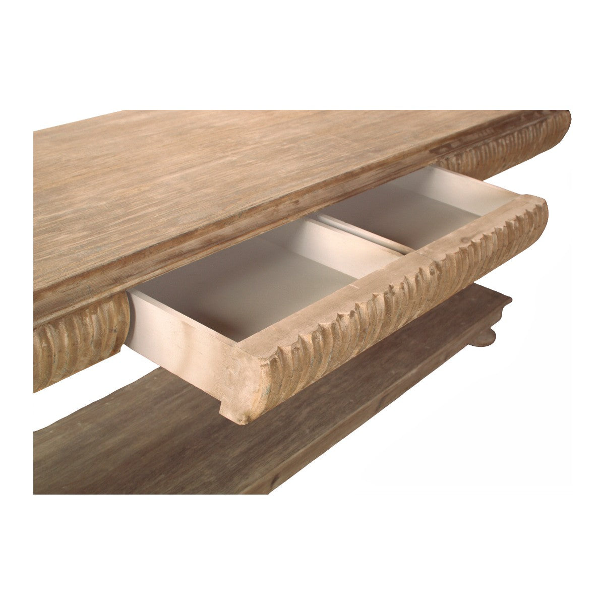 Carved Console Table with Drawers